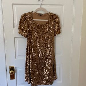 Cable & Gauge gold sequin mini dress - like new